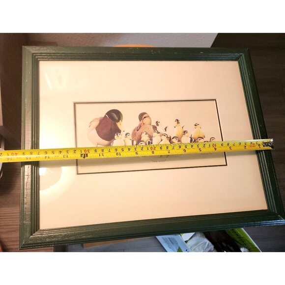 Framed Print "The Kids" By Art LaMay - Duck Family Scene - 13 x 16" Wooden Frame - Picture 7 of 8